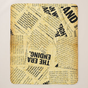 Zeitungstext mit altem Papier Sherpadecke
