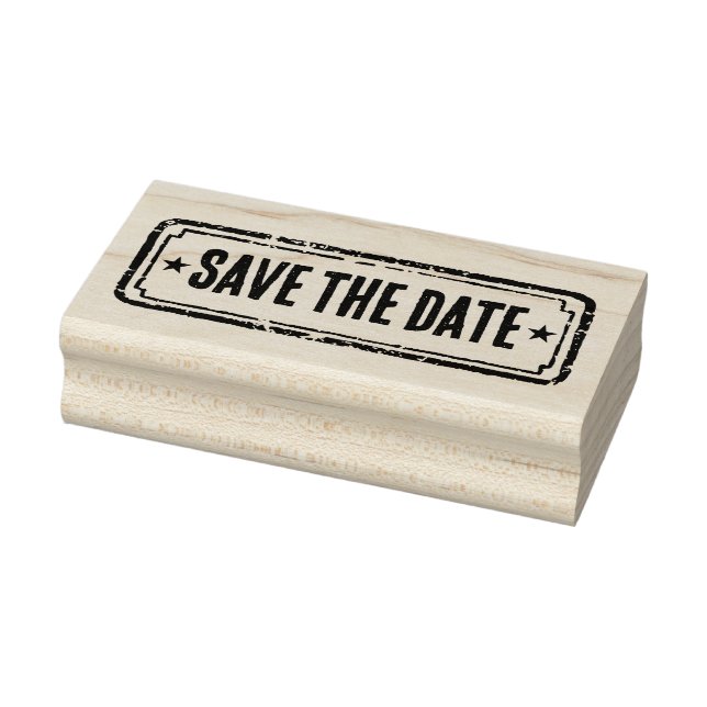 Zeitungsthema Save the Date gestempelt! Gummistempel (Stempel)
