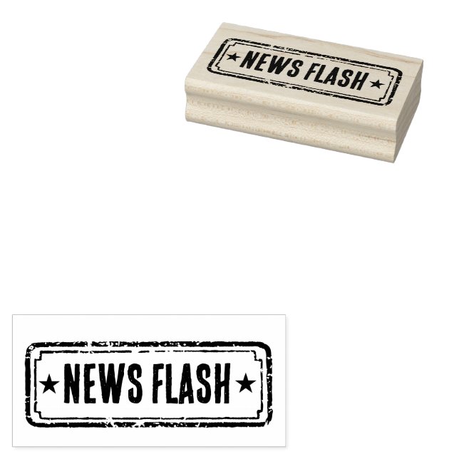 Zeitungsthemen-Distressed Newsflash Gummistempel (Stempel)