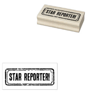 Zeitungsthemen-Not-Star-Reporter! Gummistempel