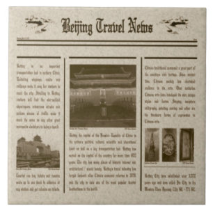Zeitungstitel Fliese