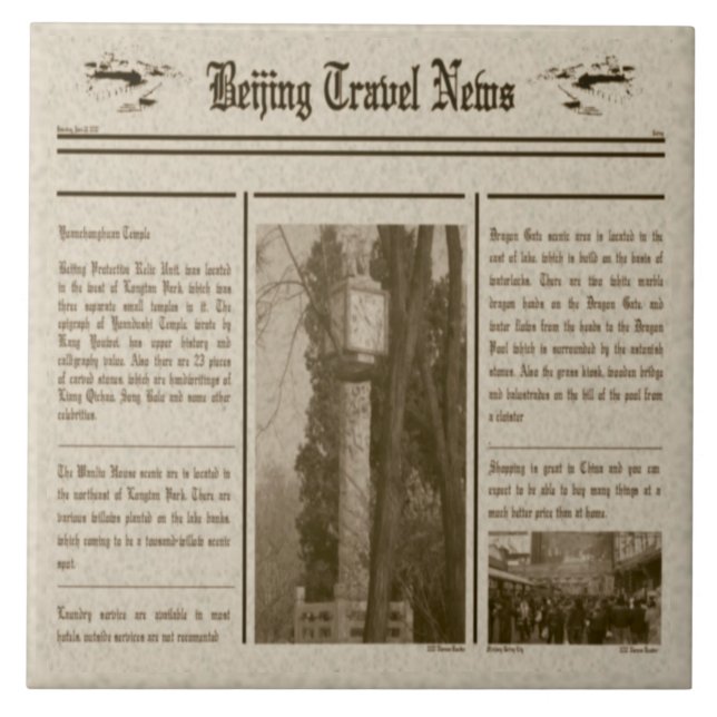 Zeitungstitel Fliese (Vorderseite)