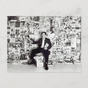 Zeitungsverkäufer, c.1960 postkarte