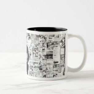 Zeitungsverkäufer, c.1960 zweifarbige tasse