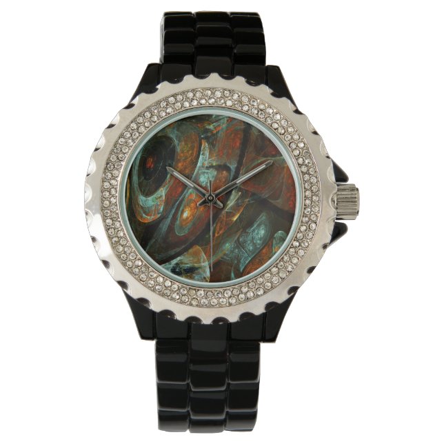 Zeitunterteilung Abstrakter Kunst Armbanduhr (Vorderseite)