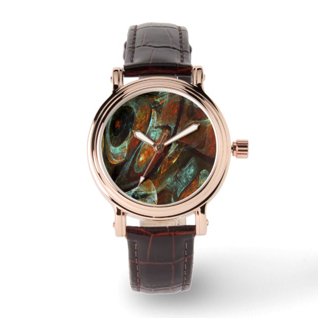Zeitunterteilung Abstrakter Kunst Armbanduhr (Vorderseite)