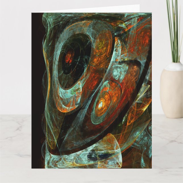 Zeitunterteilung Abstrakter Kunst Dankeskarte (Vorderseite)