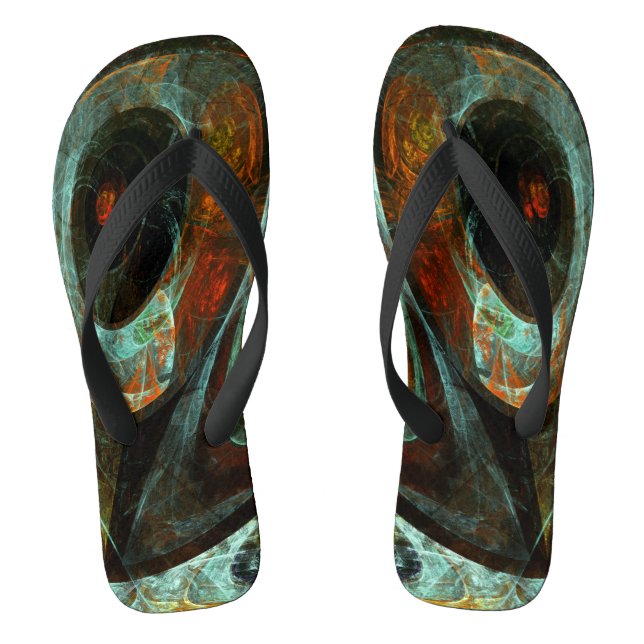 Zeitunterteilung Abstrakter Kunst Flip Flops (Fußbett)