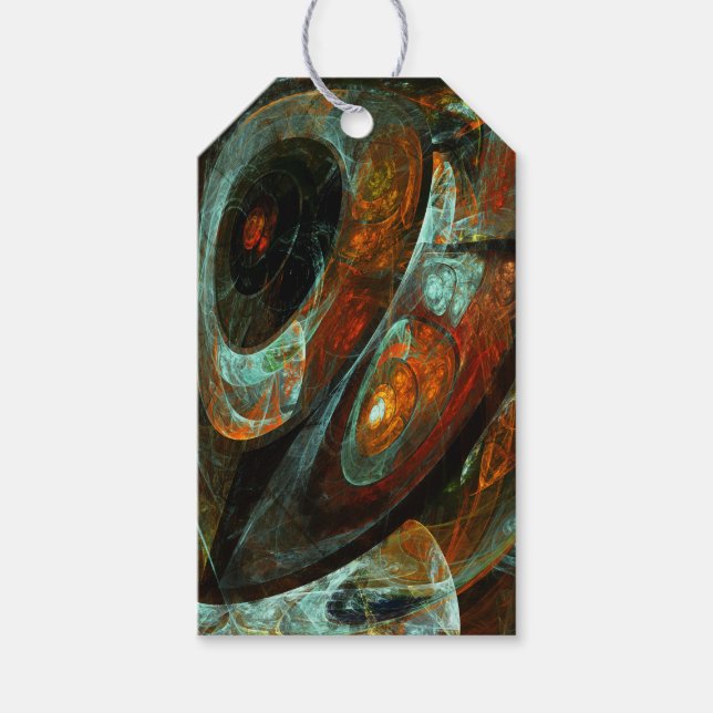 Zeitunterteilung Abstrakter Kunst Geschenkanhänger (Vorderseite)