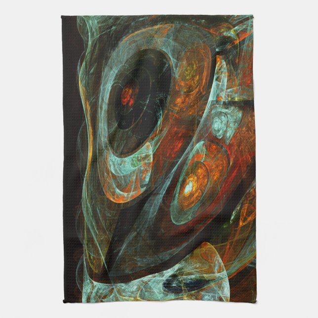 Zeitunterteilung Abstrakter Kunst Geschirrtuch (Vertikal)