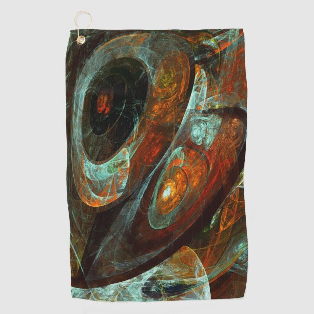 Zeitunterteilung Abstrakter Kunst Golfhandtuch (Vorderseite)
