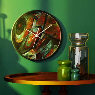 Zeitunterteilung Abstrakter Kunst Große Wanduhr