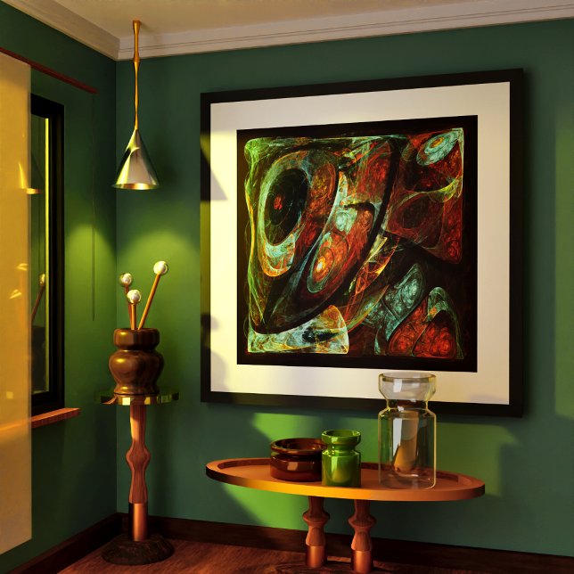 Zeitunterteilung Abstrakter Kunst Poster (Time Split Abstract Art Poster)