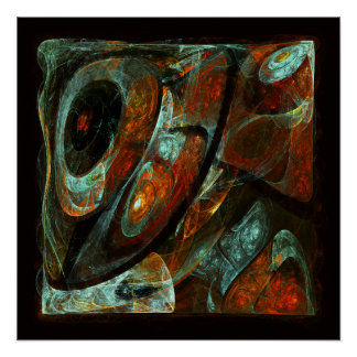 Zeitunterteilung Abstrakter Kunst Poster