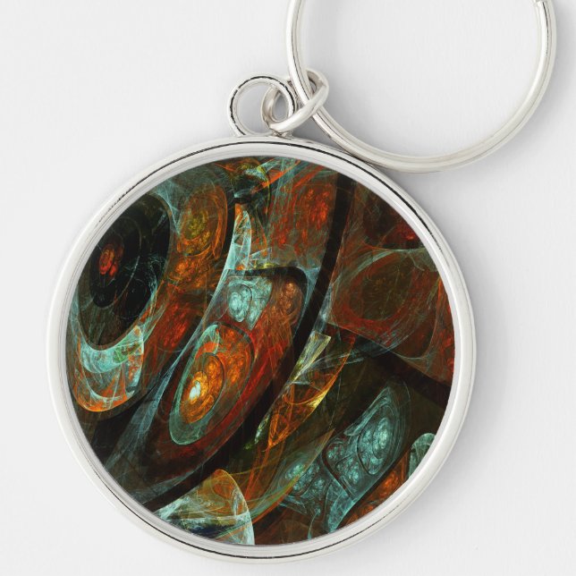 Zeitunterteilung Abstrakter Kunst Schlüsselanhänger (Vorne)