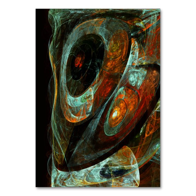 Zeitunterteilung Abstrakter Kunst Tischnummer (Vorderseite)