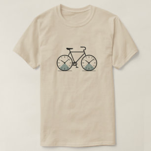 Zeitzyklus - Minimalistischer T - Shirt der Fahrra