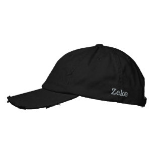 "Zeke" Männername bestickt, Bestickte Baseballkappe