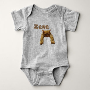 Zeke Name Mit Lustiger Fauler Katze, Baby-Body Baby Strampler