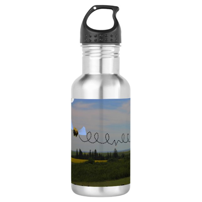 Zelda die Biene Edelstahlflasche (Vorderseite)