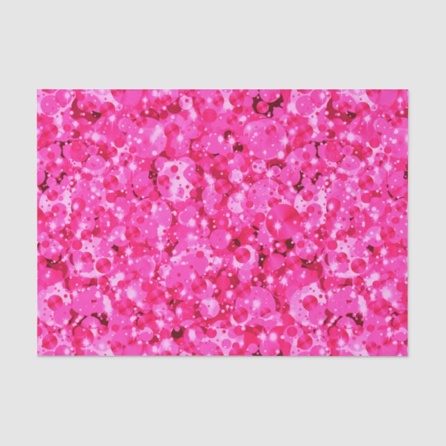 Zelebration Dots-9-Hot-Pink-GEWEBE Seidenpapier (Vorderseite)