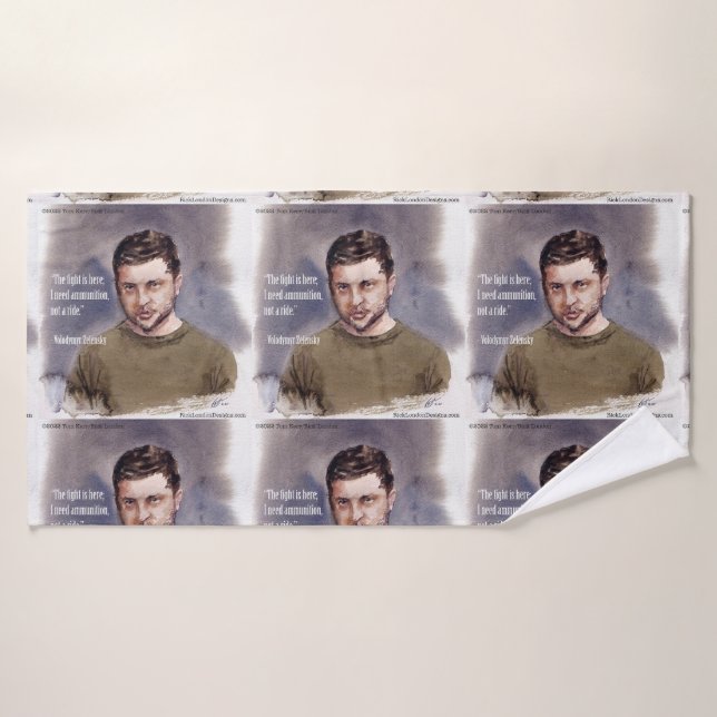 Zelensky & Ammunication Quote Quality  Bath Towel  Badhandtuch Set (Badehandtuch)