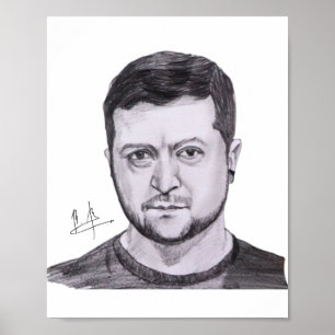Zelensky Autogramm-Poster Poster