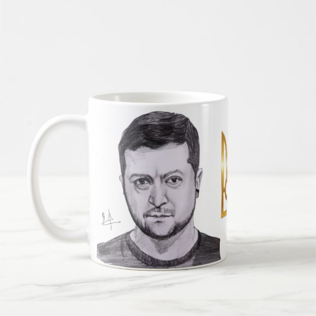 Zelensky Autograph-Tasse Kaffeetasse (Links)