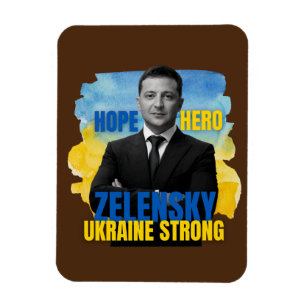 Zelensky Hope Hero Ukraine Strong Magnet