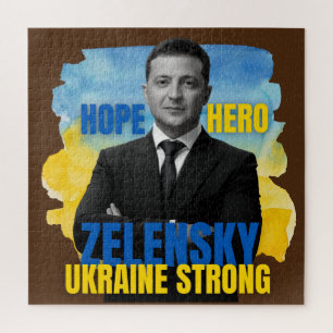 Zelensky Hope Hero Ukraine Strong Puzzle