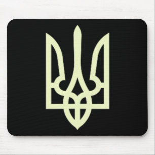 Zelensky-Signatur Grün mit ukrainischem Wappen Mousepad