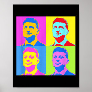 Zelensky steht der Ukraine zur Seite und unterstüt Poster