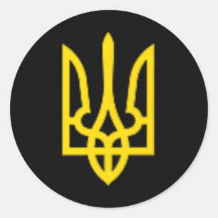 Zelensky Ukraine Ukrainischer Präsident Zelenskyy Runder Aufkleber