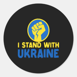 Zelenskyj Ich stehe hinter der Ukraine Uni-Aufkleb Runder Aufkleber