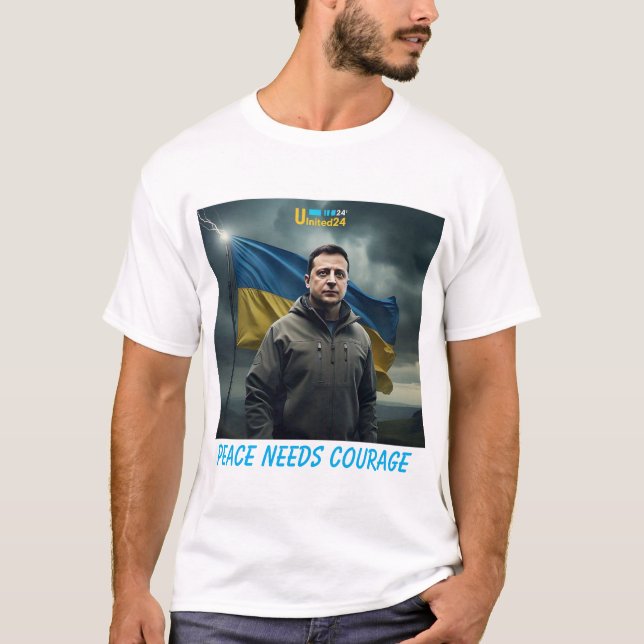 Zelenskyy Flag Ukraine Vereinigtes Königreich24 T  T-Shirt (Vorderseite)