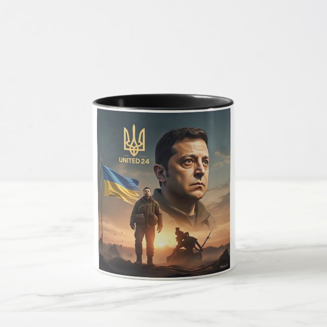 Zelenskyy ukrainischer Präsident Coffee Tasse (Zentrum)