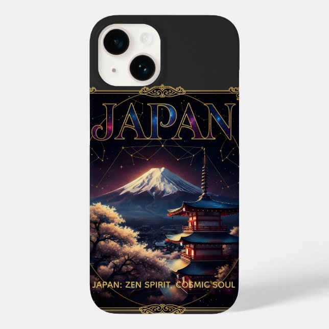Zeliger Fuji Japan Pagode Reise Kunst Case-Mate iPhone Hülle (Rückseite)