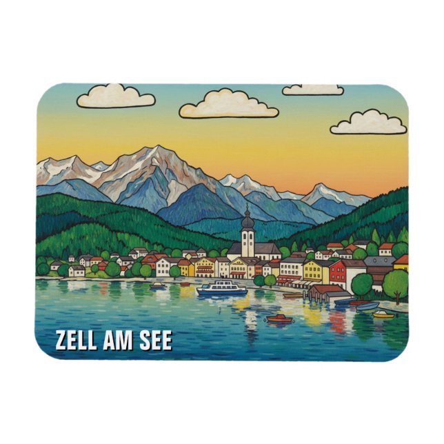 Zell am See Österreich Reise Magnet (Horizontal)