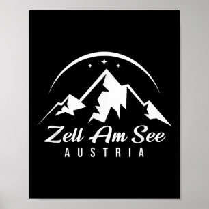 Zell Am See Österreich Skigebiet Skifahren Snowboa Poster