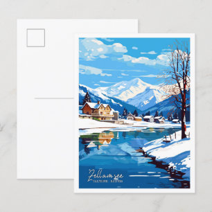 Zell am See Salzburg Österreich Reise Illustration Postkarte