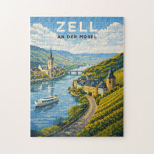 Zell Deutschland Vintage-Reise-Kunst