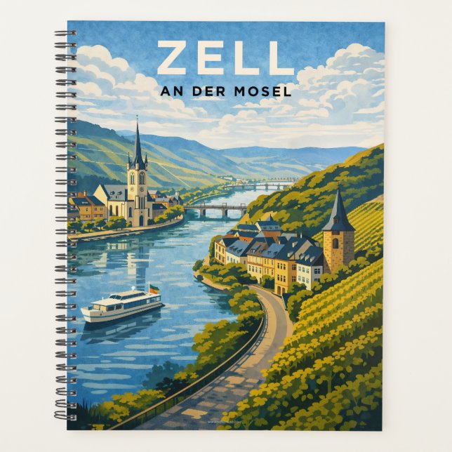 Zell Germany Vintage Travel Art Planer (Vorderseite)