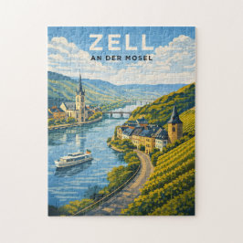 Zell Germany Vintage Travel Art Puzzle