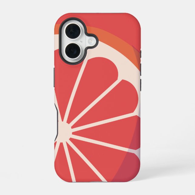 Zellabdeckung mit Orange iPhone 16 Hülle (Rückseite)