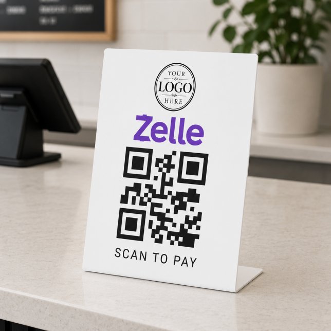 Zelle Scan-to-Pay-Tischdisplay Sockelschild (Von Creator hochgeladen)