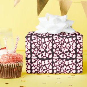 Zellen Abstraktion Schwarz-weiß Hot Pink Geschenkpapier
