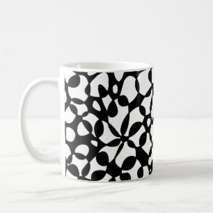 Zellen Abstraktion Schwarz-weiß Kaffeetasse