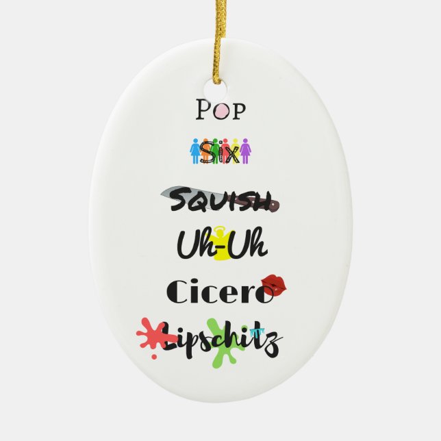 Zellen-Block-Tango-Verzierung Keramik Ornament (Vorne)