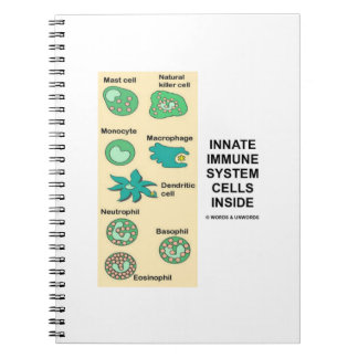 Zellen des Immunsystems im Inneren der Immunologie Notizblock