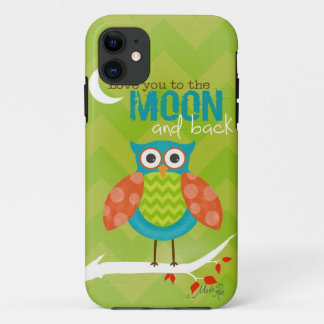 Zellen-Telefon-Abdeckung/Liebe Sie zur Mond ~ Eule iPhone 11 Hülle